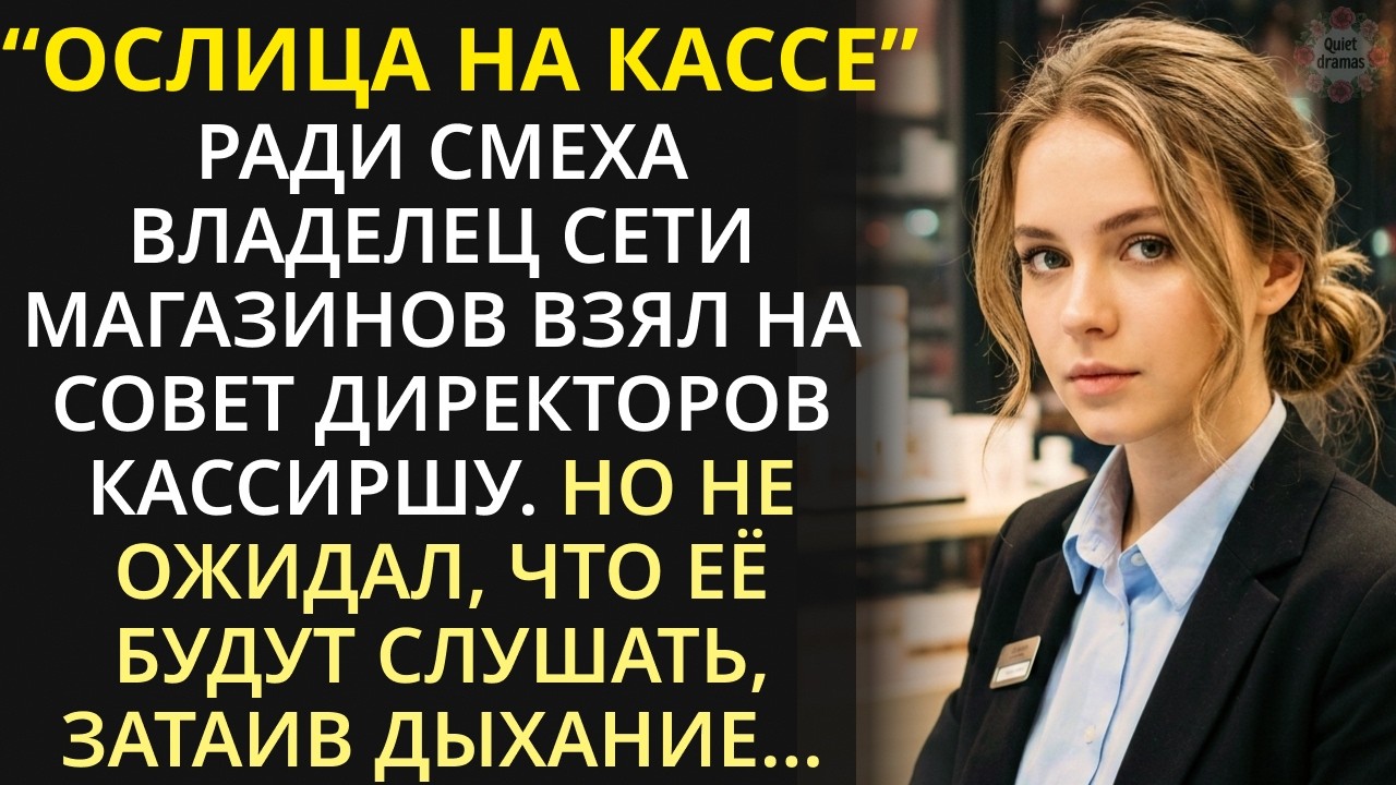 Миллионер пригласил задрипанную кассиршу, но не ожидал, что на совете директоров её будут слушать...