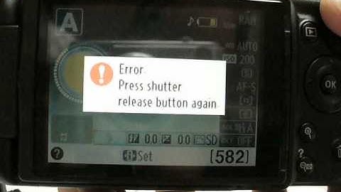 D5100 Error: Press shutter release button again