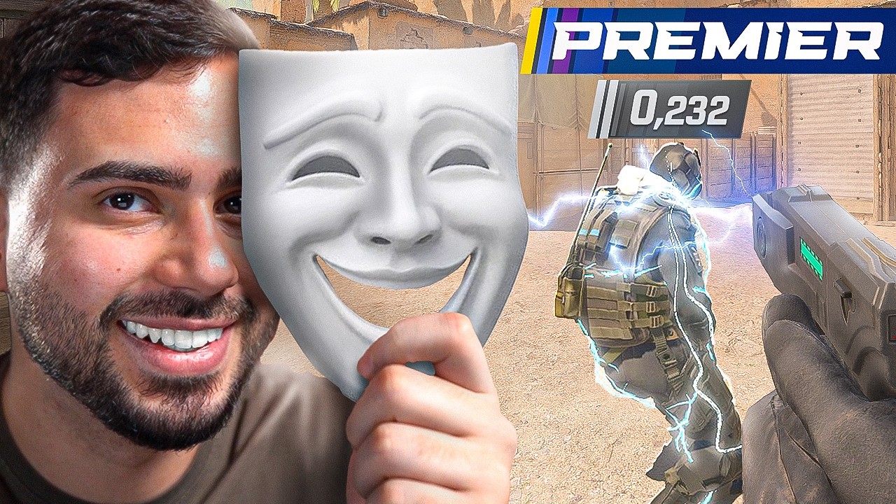 JOGUEI DISFARÇADO no PIOR NÍVEL do PREMIER do CS 2 e FIZ ISSO... (acusaram de cheat)