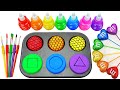 Satisfying Video l How to Make Fruits Slime Into Lollipop Candy & Clay Cutting ASMR #44