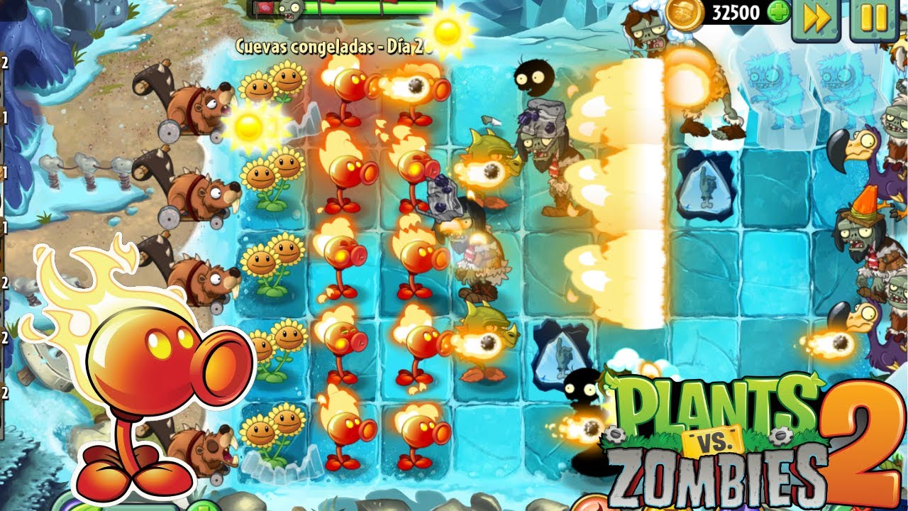 Día 1 | conseguí el Lanza Guisantes de fuego en #PVZ2 - YouTube