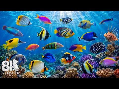 The Best 8K Aquarium – Beautiful Coral Gardens, Sea Jellyfish & Ocean Serenity 🪸