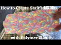 Polymer Clay Stained Glass Earring Slab, How to do Stained Glass, Polymer Clay Earrings