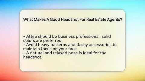 What Makes A Good Headshot For Real Estate Agents? - Everyday-Networking