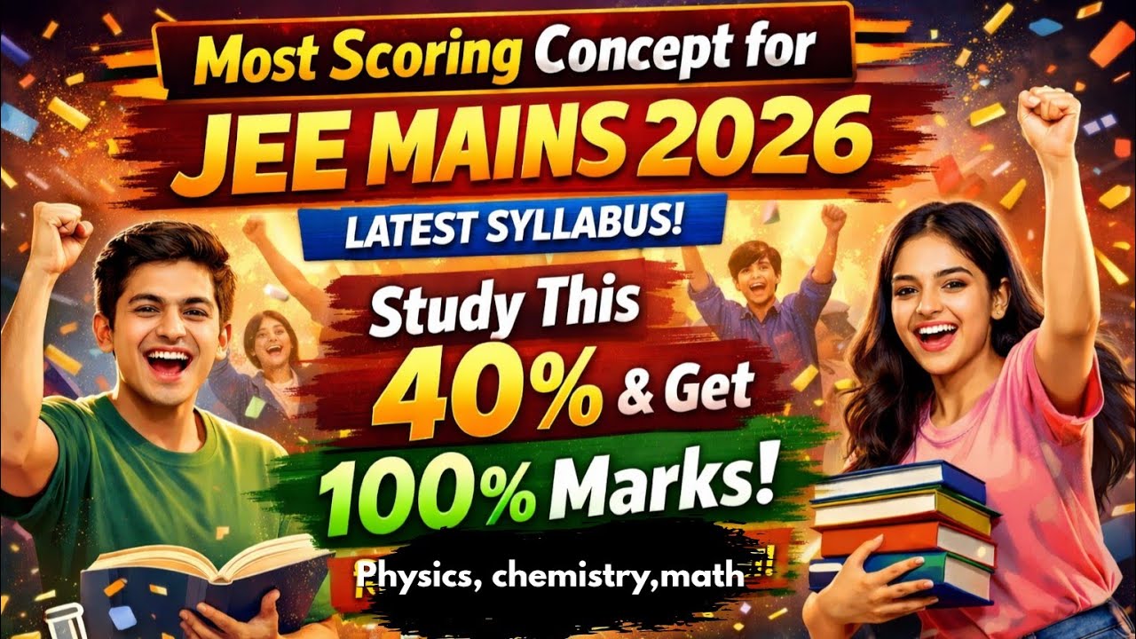Most Scoring Concept for JEE Mains 2026 | Physics Chemistry Maths | Latest Syllabus | 
