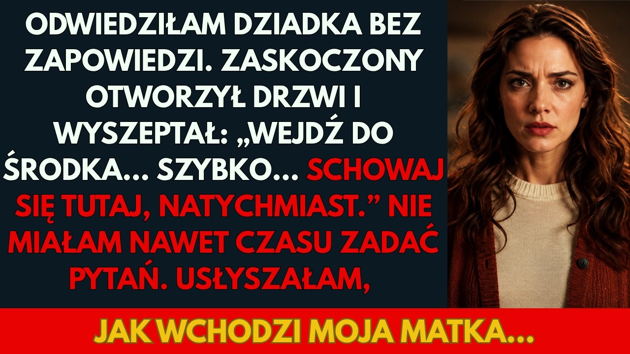 Usłyszałam, jak dziadek szepcze: „Wejdź do środka, schowaj się”, zanim zdążyłam zapytać, co się dzieje. Ukrył mnie za kotarą w przedpokoju, bo do drzwi pukała moja matka. Przez lata wmawiała mi,...