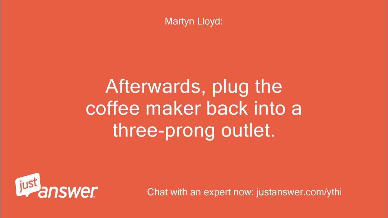 My coffee maker will not work after cleaning. It shows er4 YouTube