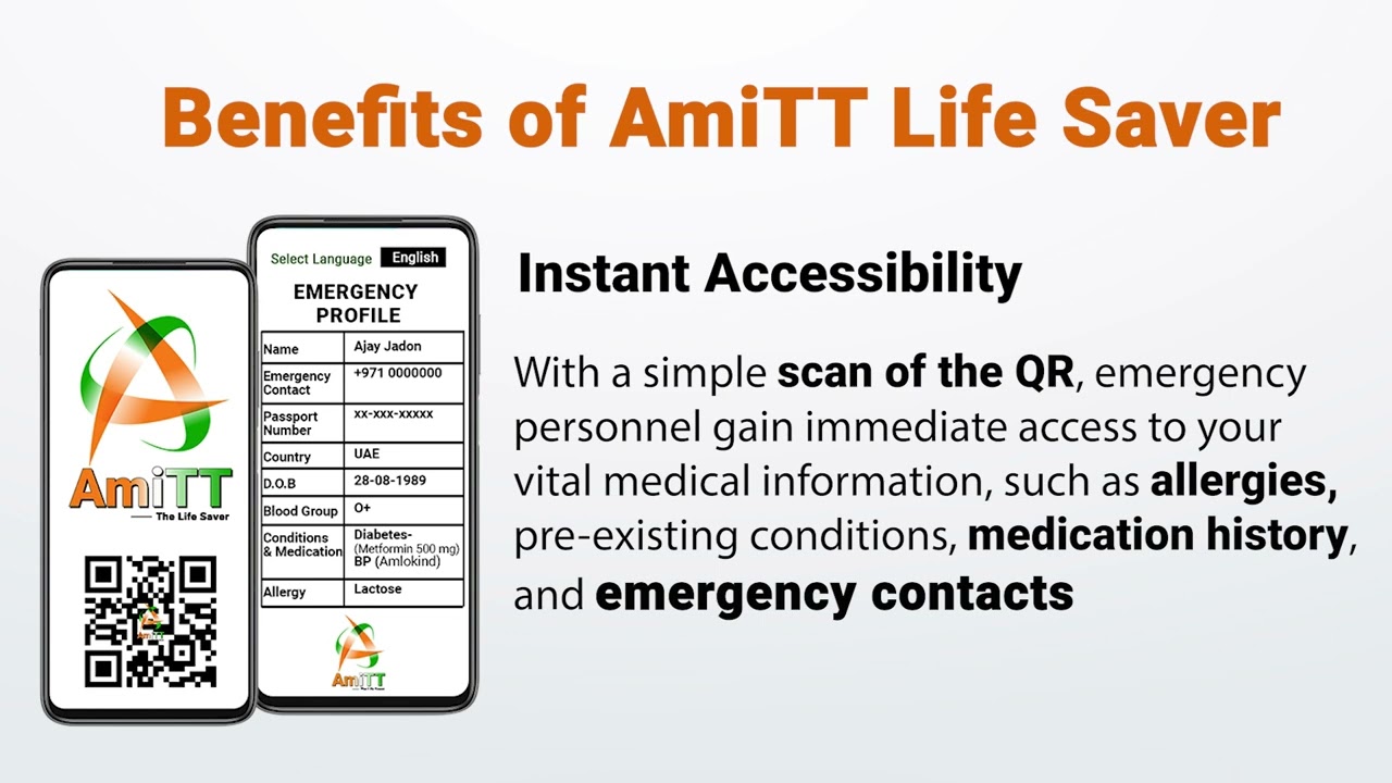 AMITT – The Life Saver | Emergency QR Code