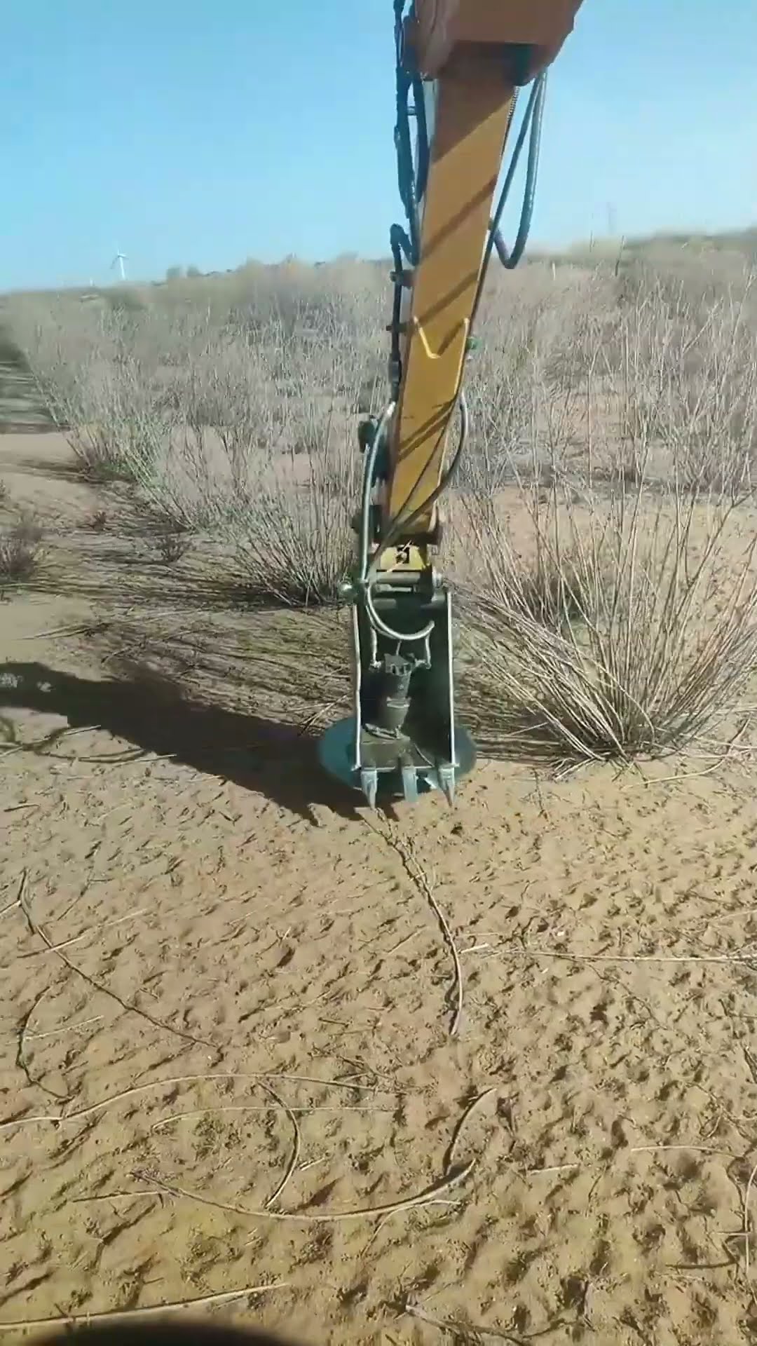 Excavator cutting small trees process- Good tools and machinery make work easy