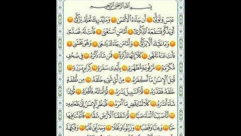 سوره عبس من 1الى 30