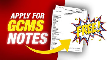 FREE application - GCMS Notes
