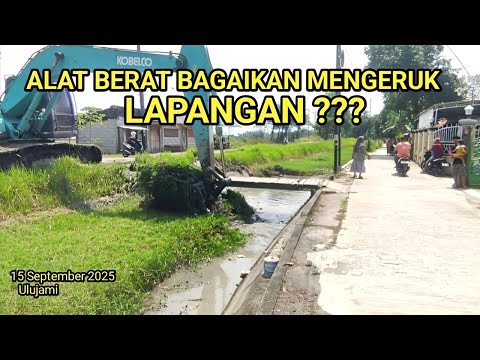 Sungai Yang Berubah Seperti Lapangan Saat Ini Terus Dikebut Pengerukan Lumpurnya 