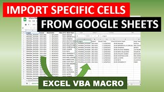Import Specific Cells From Google Sheets Excel VBA Macro