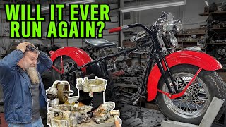 Total Rebuild - Reviving Flooded Flathead Harley Motorcycle Sitting 10 Years.