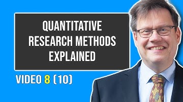 Quantitative Research Methods Explained | Video 8 (10)