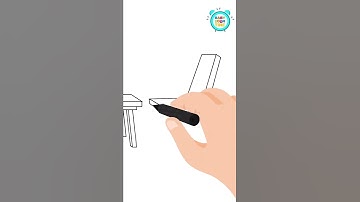 Draw table and chair #drawingtutorial #shorts #shortsfeed