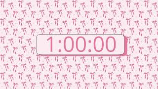 1 Hour Countdown /Pink Bow/ Lofi/Relaxing, Study, Reading, Work and more