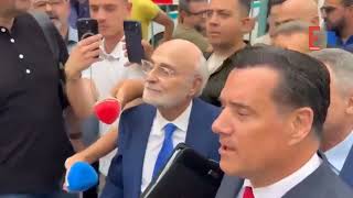 Υποδοχή του Άδωνη Γεωργιάδη στο νοσοκομείο ΑΧΕΠΑ για τα εγκαίνια της νέας οφθαλμολογικής κλινικής