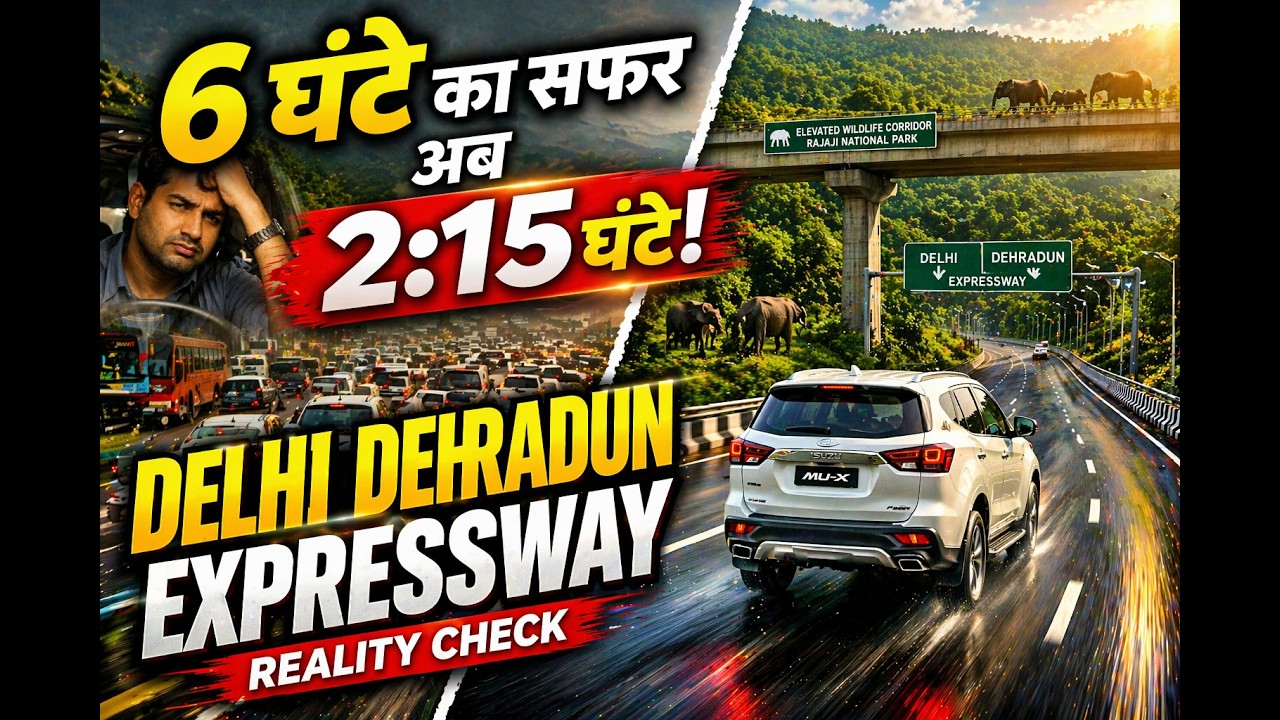 Thumbnail for Dehradun to Delhi in JUST 2 Hours 15 Minutes! | Expressway Full Drive | Wildlife Corridor Experience
