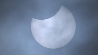 Partial solar eclipse through clouds - 10th June 2021