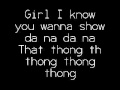 Glee - Thong Song With Lyrics