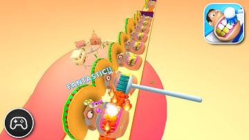 Teeth Runner - Gameplay Walkthrough Part 12 - Puzzle Game Levels 54-56 (iOS, Android)