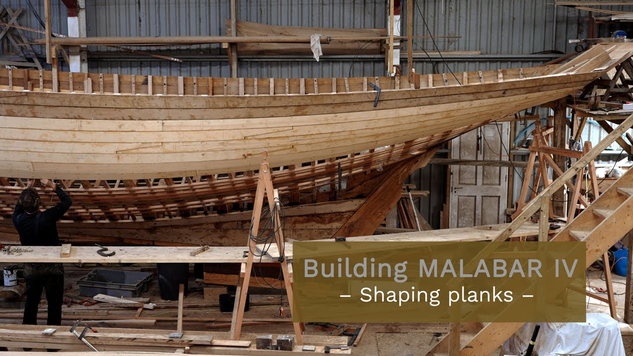 ⁣EP11 shaping planks: : Building the schooner Malabar IV