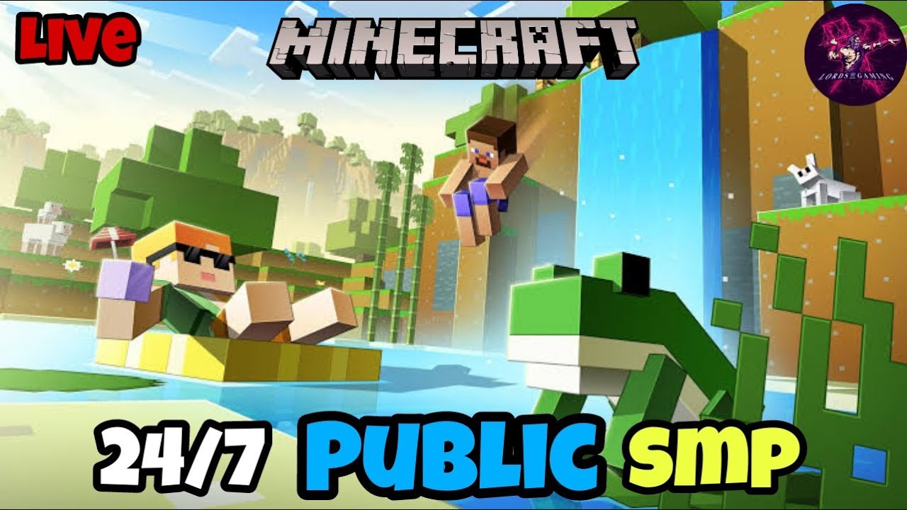 Minecraft Live | 24/7 Public Smp | Java + Bedrock Edition | Lord's ...