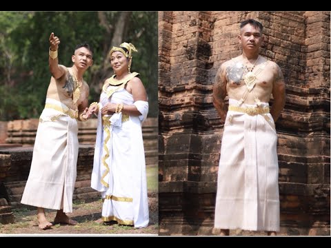 Bong General and his wife dress up Khmer Traditional clothing picture.  បង​General តែងខ្លួនថតរូបេលេង