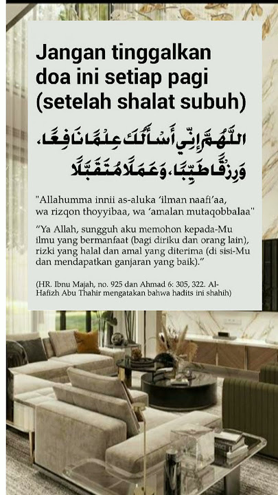 Doa pagi sehabis sholat subuh