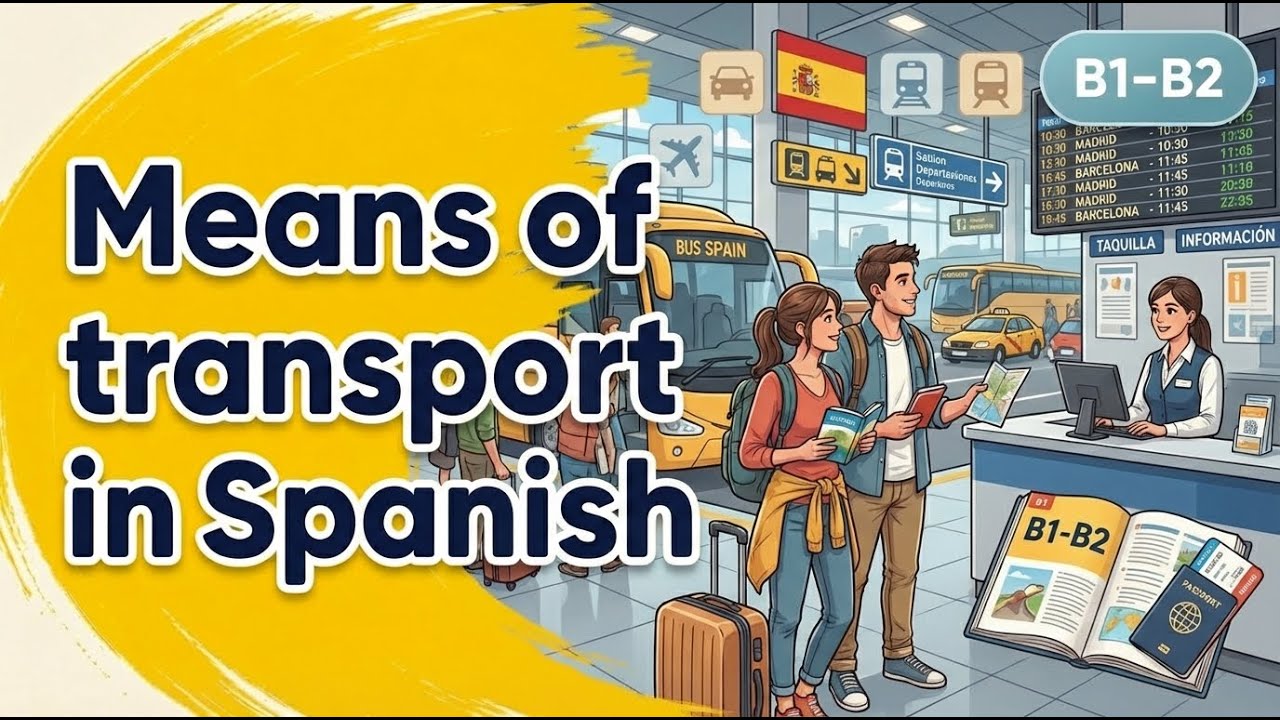 🎥 Learn Spanish Means of Transport | Intermediate - Spanish B1-B2