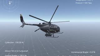 Silantro Unity3D Helicopter Simulator: MH-6 Little Bird Weapons Test