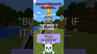Ultra Realistic Minecraft Skeleton 😨 #minecraft #skeleton #gaming #shorts #minecraftshorts