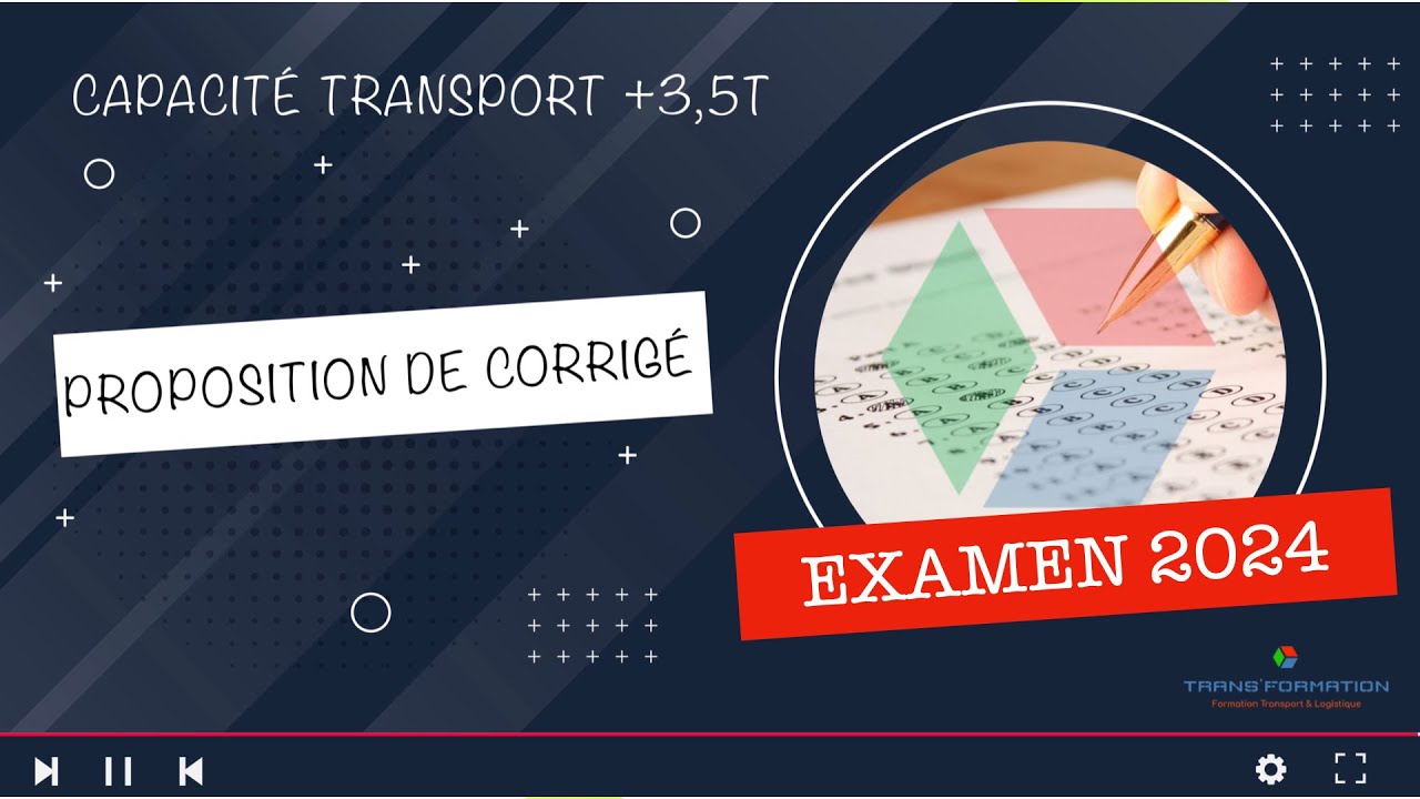 Proposition de Corrigé de l'Examen du 09 octobre 2024 - TRANSPORT ROUTIER DE MARCHANDISES