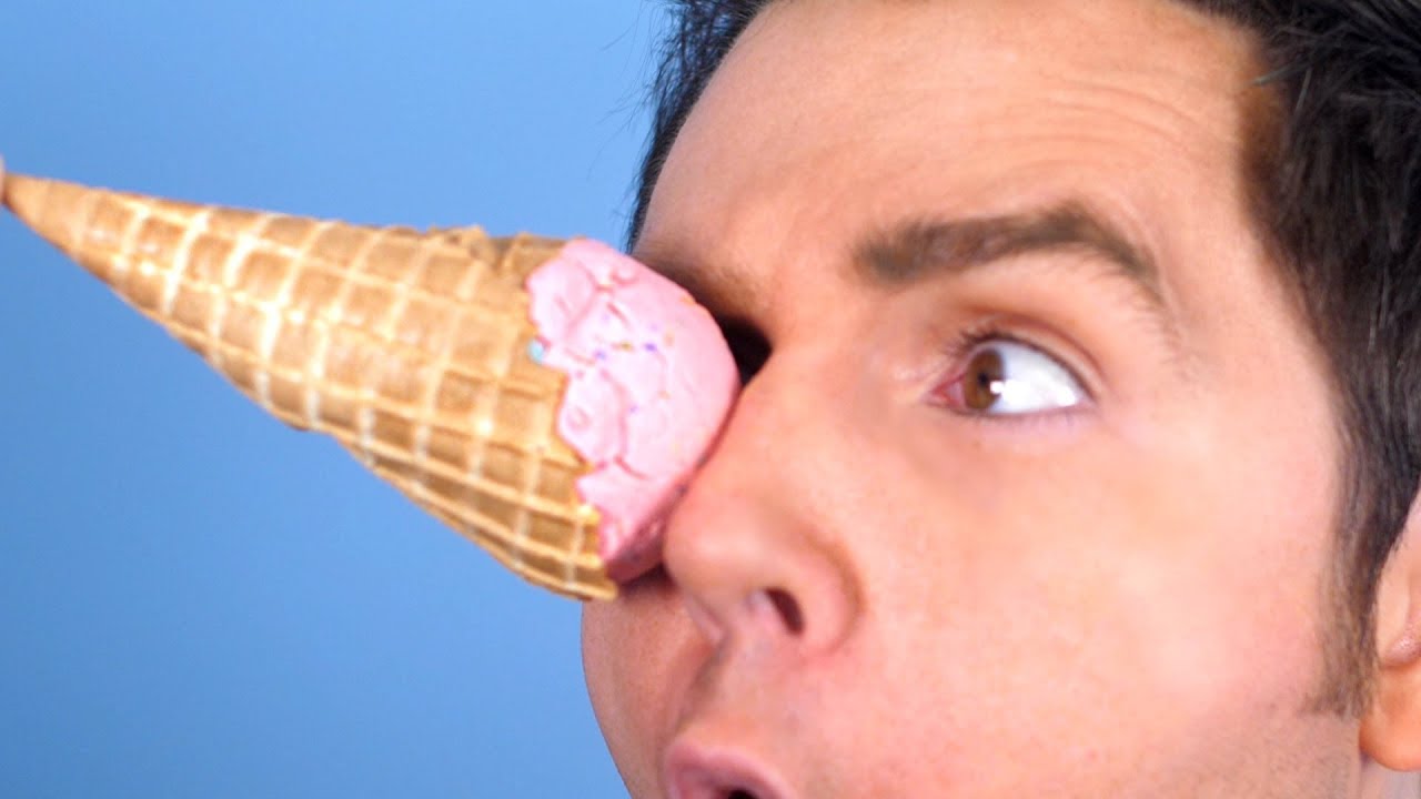 ICE CREAM IN EYE! YouTube