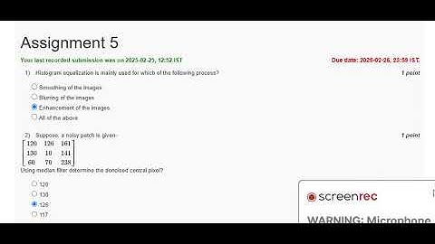 NPTEL Computer Vision And Image Processing week 5- Assignment Answers Jan2025