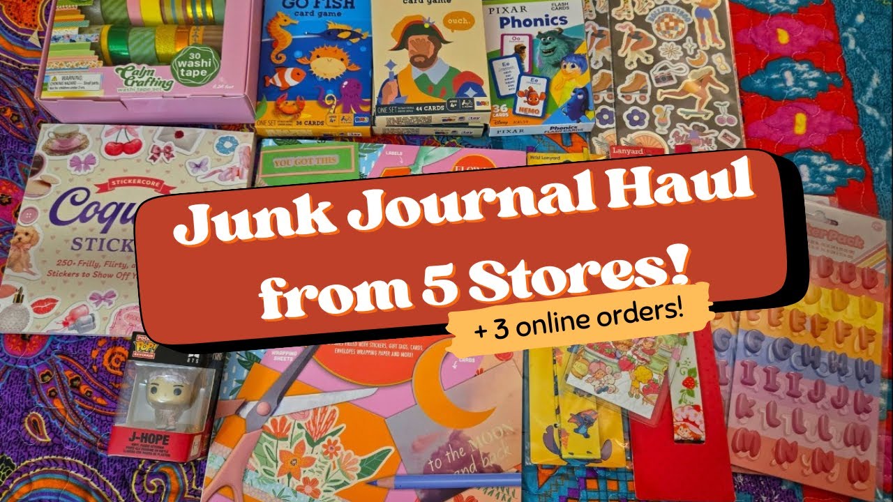 Multi-store Junk Journal Haul! (pOpshelf, Five Below, Dollar Tree +Thrift Stores too)