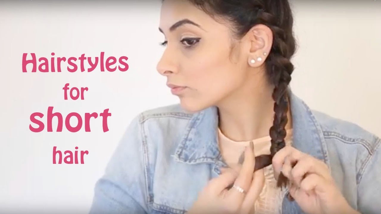 3 Easy Hairstyles For Short Hair - YouTube