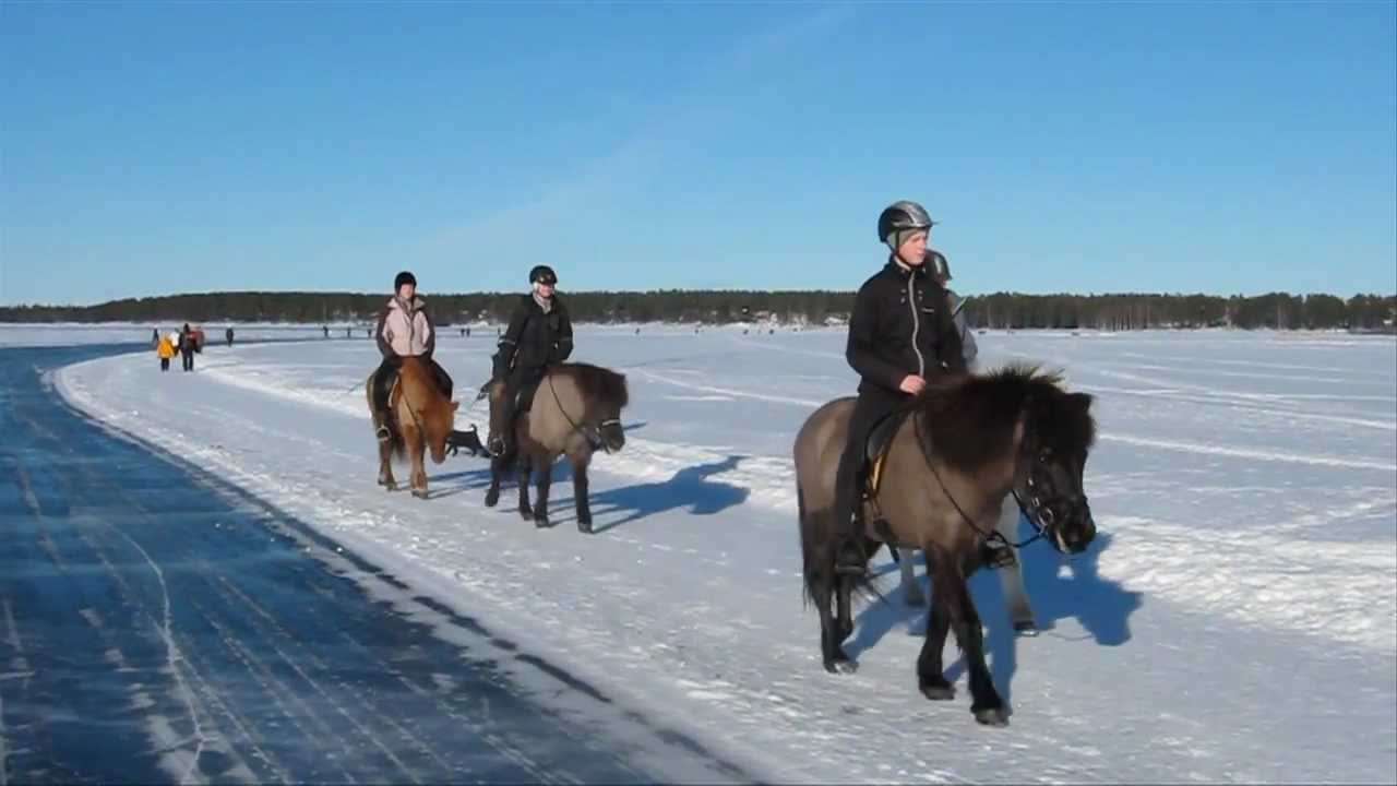 Isbanan runt centrumhalvön i Luleå - YouTube
