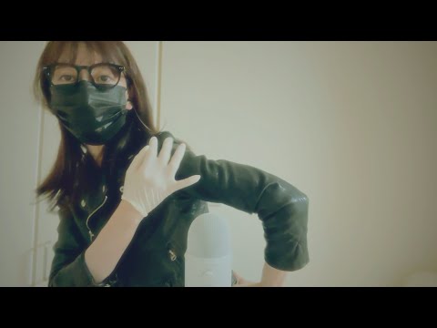[ASMR] 服の擦れる音/ 革ジャン ナイロン/ scratching clothes