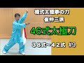 【梃子の原理】両手を用いて随所に〇〇刀の使い方が含まれている 両手で刺す 42式は命に見える 楊式太極拳の刀 46式太極刀38式~42式