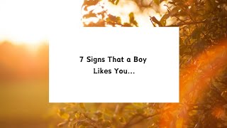 7 Signs That a Boy Likes You... #shorts #psychologyfacts #trending