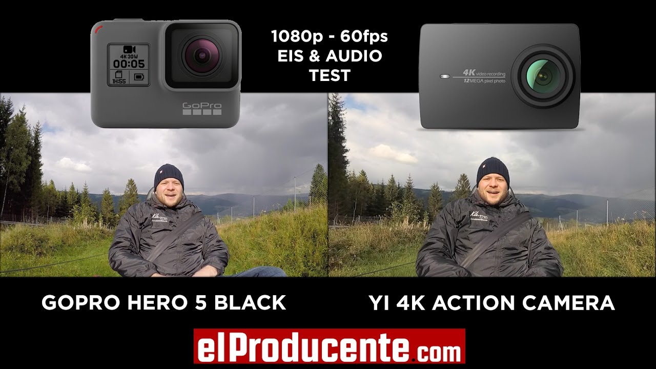 GoPro HERO5 black vs YI 4K Action Camera - 1080p 60fps + Audio Test -  YouTube