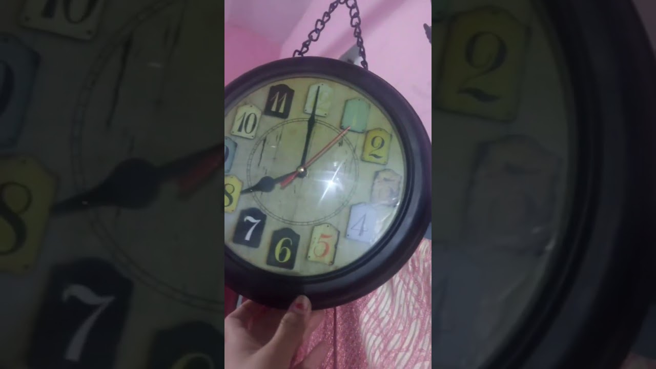 Amazon metal wall clock....very good quality two sided clock. 