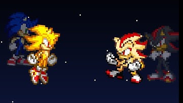 Sonic Vs Shadow [StickNodes Sprite Animation]