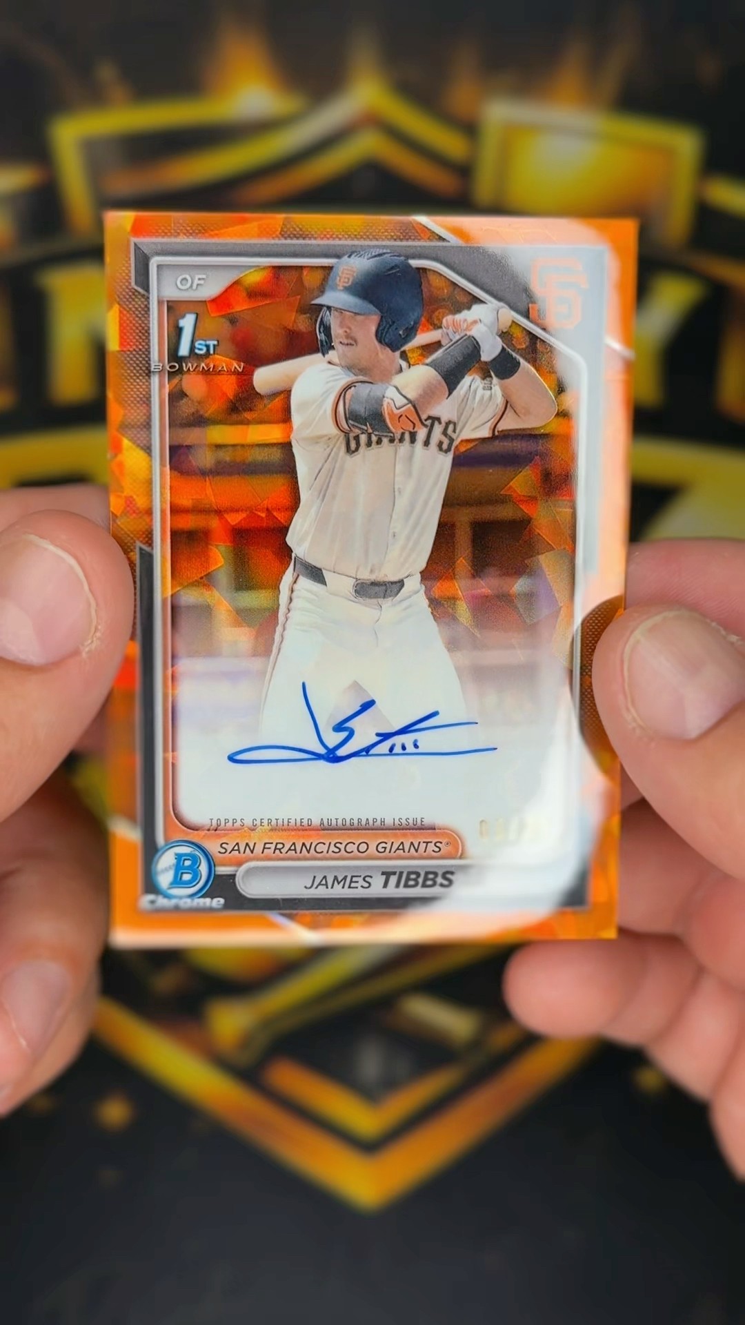 BALDMAN☯️ MAIL DAY: 2024 Topps Bowman Draft Orange Sapphire - James Tibbs