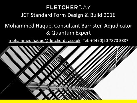 JCT Standard Form Design & Build 2016