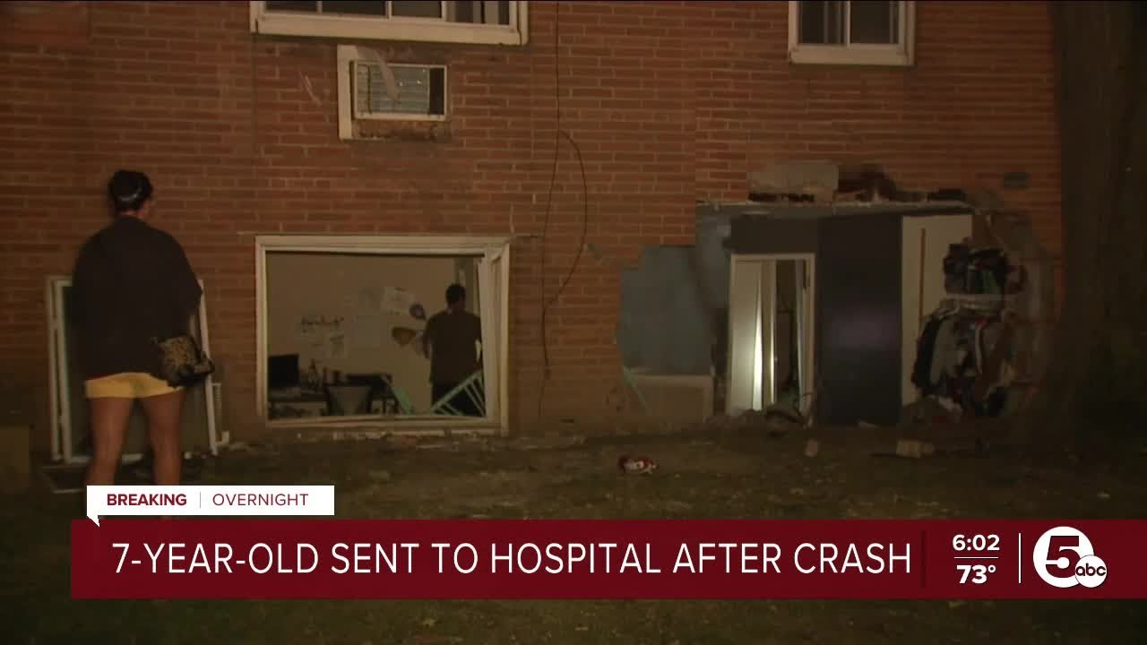 7-year-old hospitalized after truck crashes into apartment building ...