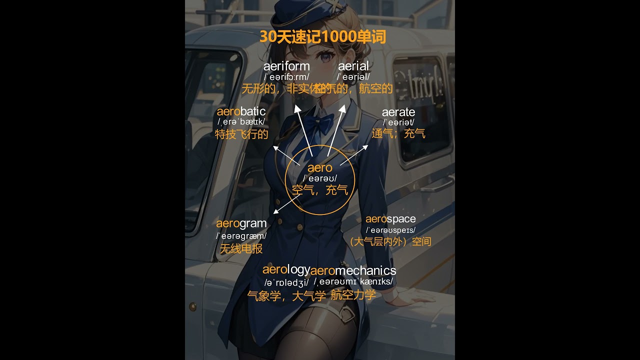 英语开挂！30天1000单词速记aero根，零基础速成秘籍