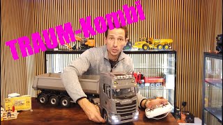 6X6 Zugmaschine Mit Hydraulik-Mulde Auflieger, Sattelzugmaschine Modell Truck Remote Controlled